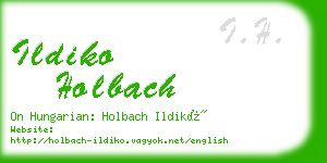 ildiko holbach business card